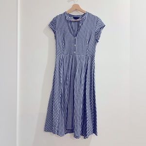 J. Crew Cotton Gingham Midi Dress